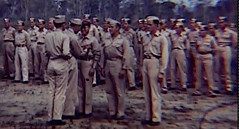 General awarding air medals to 22nd BG aircrew